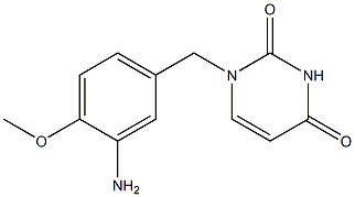 1-[(3-amino-4-methoxyphenyl)methyl]-1,2,3,4-tetrahydropyrimidine-2,4-dione Structure