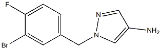 1-[(3-bromo-4-fluorophenyl)methyl]-1H-pyrazol-4-amine 구조식 이미지