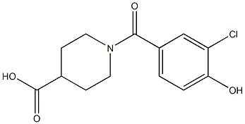 1-[(3-chloro-4-hydroxyphenyl)carbonyl]piperidine-4-carboxylic acid 구조식 이미지