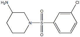 1-[(3-chlorobenzene)sulfonyl]piperidin-3-amine 구조식 이미지