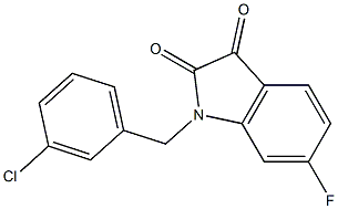 1-[(3-chlorophenyl)methyl]-6-fluoro-2,3-dihydro-1H-indole-2,3-dione Structure