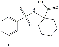 1-[(3-fluorobenzene)sulfonamido]cyclohexane-1-carboxylic acid Structure