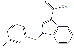 1-[(3-fluorophenyl)methyl]-1H-indole-3-carboxylic acid 구조식 이미지