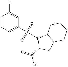 1-[(3-fluorophenyl)sulfonyl]octahydro-1H-indole-2-carboxylic acid Structure