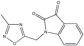 1-[(3-methyl-1,2,4-oxadiazol-5-yl)methyl]-2,3-dihydro-1H-indole-2,3-dione Structure