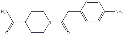 1-[(4-aminophenyl)acetyl]piperidine-4-carboxamide Structure