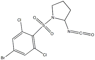 1-[(4-bromo-2,6-dichlorobenzene)sulfonyl]-2-isocyanatopyrrolidine Structure