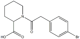 1-[(4-bromophenyl)acetyl]piperidine-2-carboxylic acid Structure
