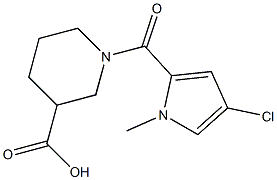 1-[(4-chloro-1-methyl-1H-pyrrol-2-yl)carbonyl]piperidine-3-carboxylic acid Structure