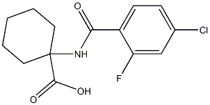 1-[(4-chloro-2-fluorobenzene)amido]cyclohexane-1-carboxylic acid 구조식 이미지