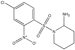 1-[(4-chloro-2-nitrobenzene)sulfonyl]piperidin-2-amine Structure