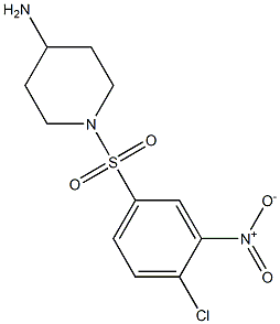 1-[(4-chloro-3-nitrobenzene)sulfonyl]piperidin-4-amine 구조식 이미지