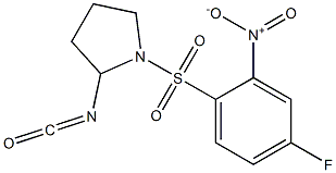 1-[(4-fluoro-2-nitrobenzene)sulfonyl]-2-isocyanatopyrrolidine Structure