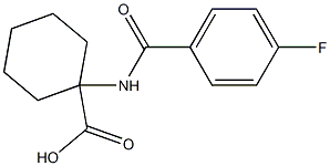 1-[(4-fluorobenzoyl)amino]cyclohexanecarboxylic acid 구조식 이미지