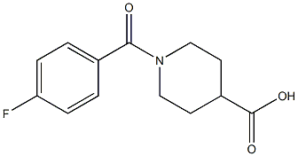 1-[(4-fluorophenyl)carbonyl]piperidine-4-carboxylic acid Structure