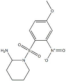 1-[(4-methoxy-2-nitrobenzene)sulfonyl]piperidin-2-amine 구조식 이미지