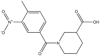 1-[(4-methyl-3-nitrophenyl)carbonyl]piperidine-3-carboxylic acid Structure