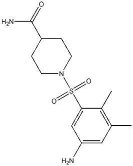 1-[(5-amino-2,3-dimethylbenzene)sulfonyl]piperidine-4-carboxamide 구조식 이미지