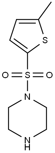 1-[(5-methylthiophene-2-)sulfonyl]piperazine 구조식 이미지