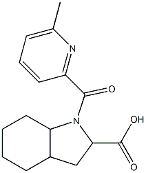 1-[(6-methylpyridin-2-yl)carbonyl]octahydro-1H-indole-2-carboxylic acid 구조식 이미지