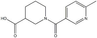 1-[(6-methylpyridin-3-yl)carbonyl]piperidine-3-carboxylic acid 구조식 이미지