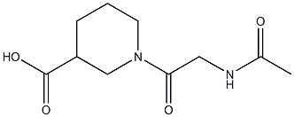 1-[(acetylamino)acetyl]piperidine-3-carboxylic acid Structure