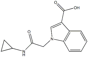 1-[(cyclopropylcarbamoyl)methyl]-1H-indole-3-carboxylic acid 구조식 이미지