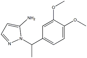 1-[1-(3,4-dimethoxyphenyl)ethyl]-1H-pyrazol-5-amine 구조식 이미지