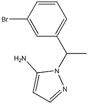 1-[1-(3-bromophenyl)ethyl]-1H-pyrazol-5-amine 구조식 이미지