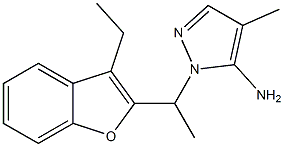 1-[1-(3-ethyl-1-benzofuran-2-yl)ethyl]-4-methyl-1H-pyrazol-5-amine Structure