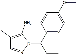 1-[1-(4-methoxyphenyl)propyl]-4-methyl-1H-pyrazol-5-amine 구조식 이미지