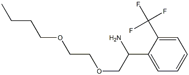 1-[1-amino-2-(2-butoxyethoxy)ethyl]-2-(trifluoromethyl)benzene 구조식 이미지