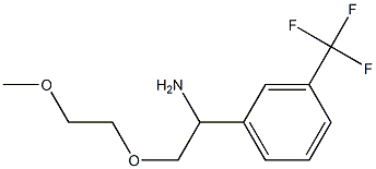 1-[1-amino-2-(2-methoxyethoxy)ethyl]-3-(trifluoromethyl)benzene 구조식 이미지