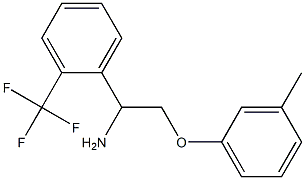 1-[1-amino-2-(3-methylphenoxy)ethyl]-2-(trifluoromethyl)benzene 구조식 이미지