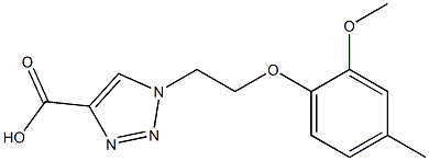 1-[2-(2-methoxy-4-methylphenoxy)ethyl]-1H-1,2,3-triazole-4-carboxylic acid 구조식 이미지