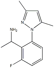 1-[2-(3,5-dimethyl-1H-pyrazol-1-yl)-6-fluorophenyl]ethan-1-amine Structure