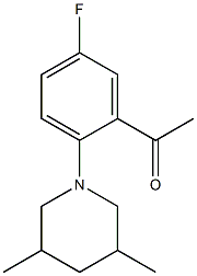 1-[2-(3,5-dimethylpiperidin-1-yl)-5-fluorophenyl]ethan-1-one 구조식 이미지