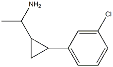 1-[2-(3-chlorophenyl)cyclopropyl]ethan-1-amine Structure