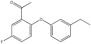 1-[2-(3-ethylphenoxy)-5-fluorophenyl]ethan-1-one 구조식 이미지