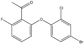 1-[2-(4-bromo-2-chlorophenoxy)-6-fluorophenyl]ethan-1-one 구조식 이미지