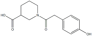 1-[2-(4-hydroxyphenyl)acetyl]piperidine-3-carboxylic acid 구조식 이미지