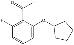 1-[2-(cyclopentyloxy)-6-fluorophenyl]ethan-1-one 구조식 이미지