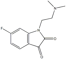 1-[2-(dimethylamino)ethyl]-6-fluoro-2,3-dihydro-1H-indole-2,3-dione Structure