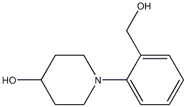 1-[2-(hydroxymethyl)phenyl]piperidin-4-ol Structure