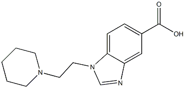 1-[2-(piperidin-1-yl)ethyl]-1H-1,3-benzodiazole-5-carboxylic acid Structure