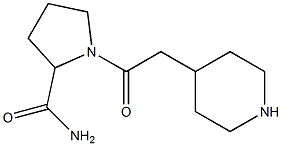 1-[2-(piperidin-4-yl)acetyl]pyrrolidine-2-carboxamide Structure