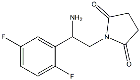 1-[2-amino-2-(2,5-difluorophenyl)ethyl]pyrrolidine-2,5-dione 구조식 이미지