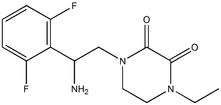 1-[2-amino-2-(2,6-difluorophenyl)ethyl]-4-ethylpiperazine-2,3-dione 구조식 이미지