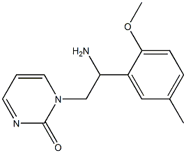 1-[2-amino-2-(2-methoxy-5-methylphenyl)ethyl]pyrimidin-2(1H)-one 구조식 이미지