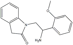 1-[2-amino-2-(2-methoxyphenyl)ethyl]-2,3-dihydro-1H-indol-2-one 구조식 이미지